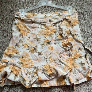 Wrap-front mini skirt